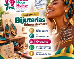 (Português do Brasil) Oficina Bijuterias Brincos de Couro