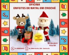 Oficina enfeites de Natal de Crochê